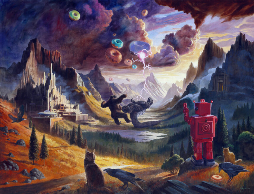 'Someday World' (oil on canvas, 65 in x 85 in)