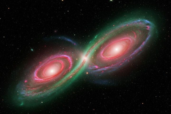 Galaxia Infinitului: O coliziune cosmică ce deschide o nouă perspectivă asupra originii găurilor negre