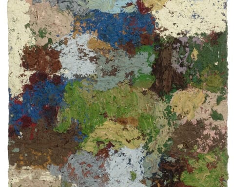 Joel Longenecker, As Crows Fly, 2020, oil and acrylic on wood, 72 x 64”